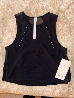lululemon athletica Black Mesh Perforated Athletic Tank